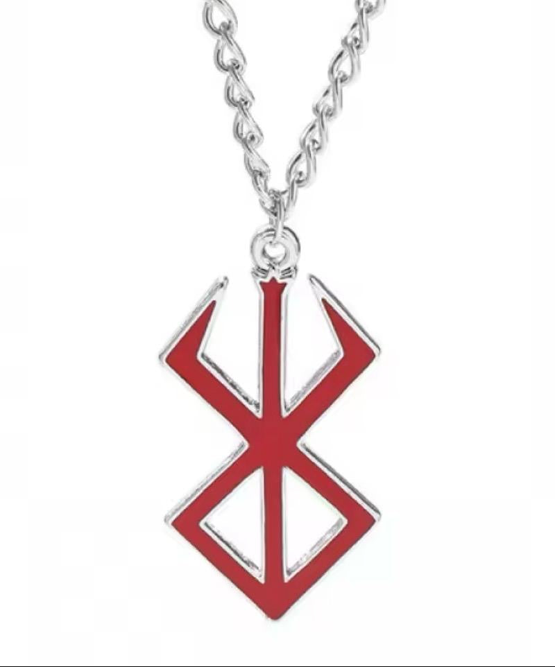 Collana Marchio del Sacrificio – Berserk – Pendente Rosso in Acciaio