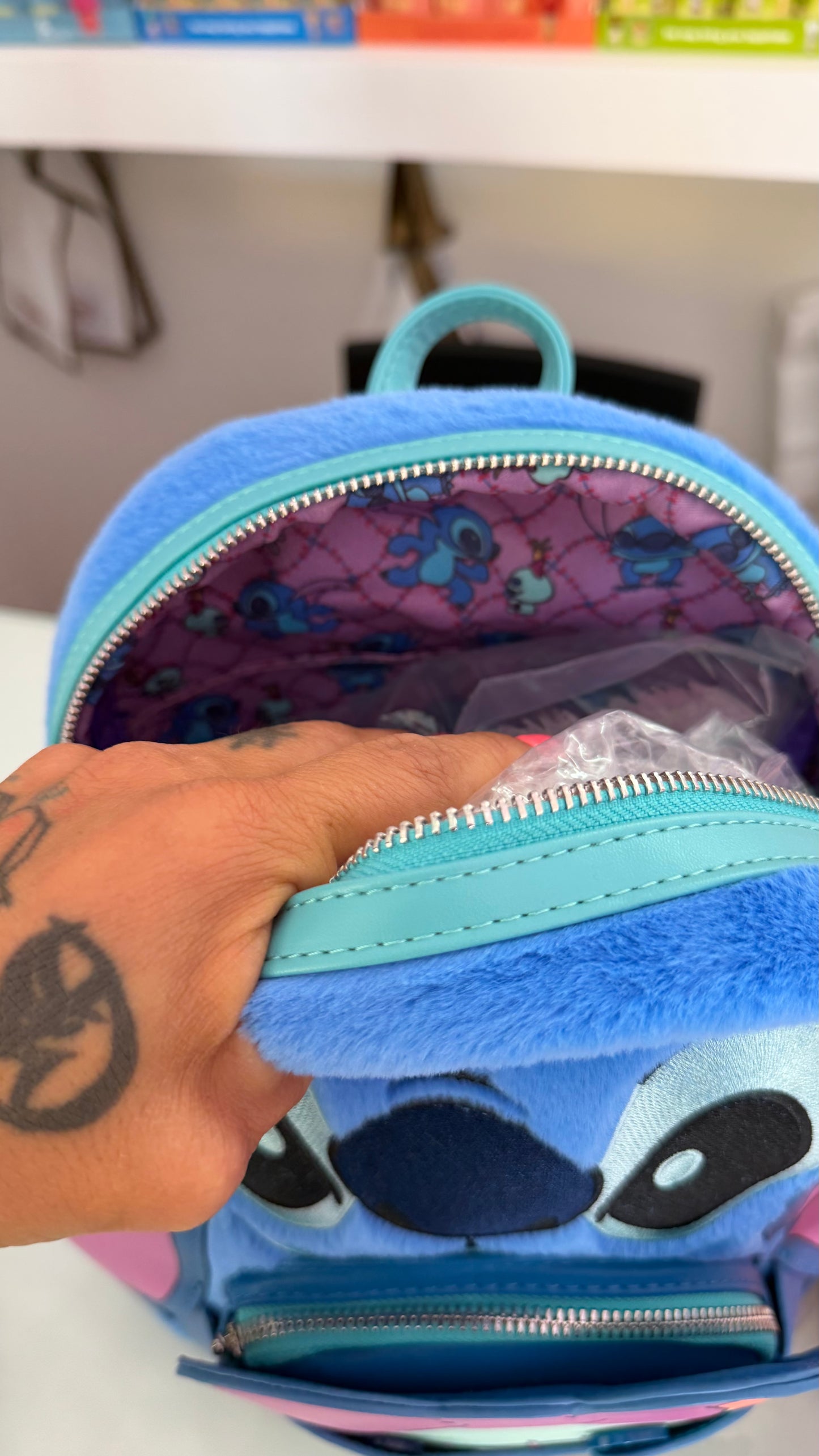 Zaino Mini Loungefly Disney Stitch & Scrump Ufficiale in Peluche – Lilo & Stitch
