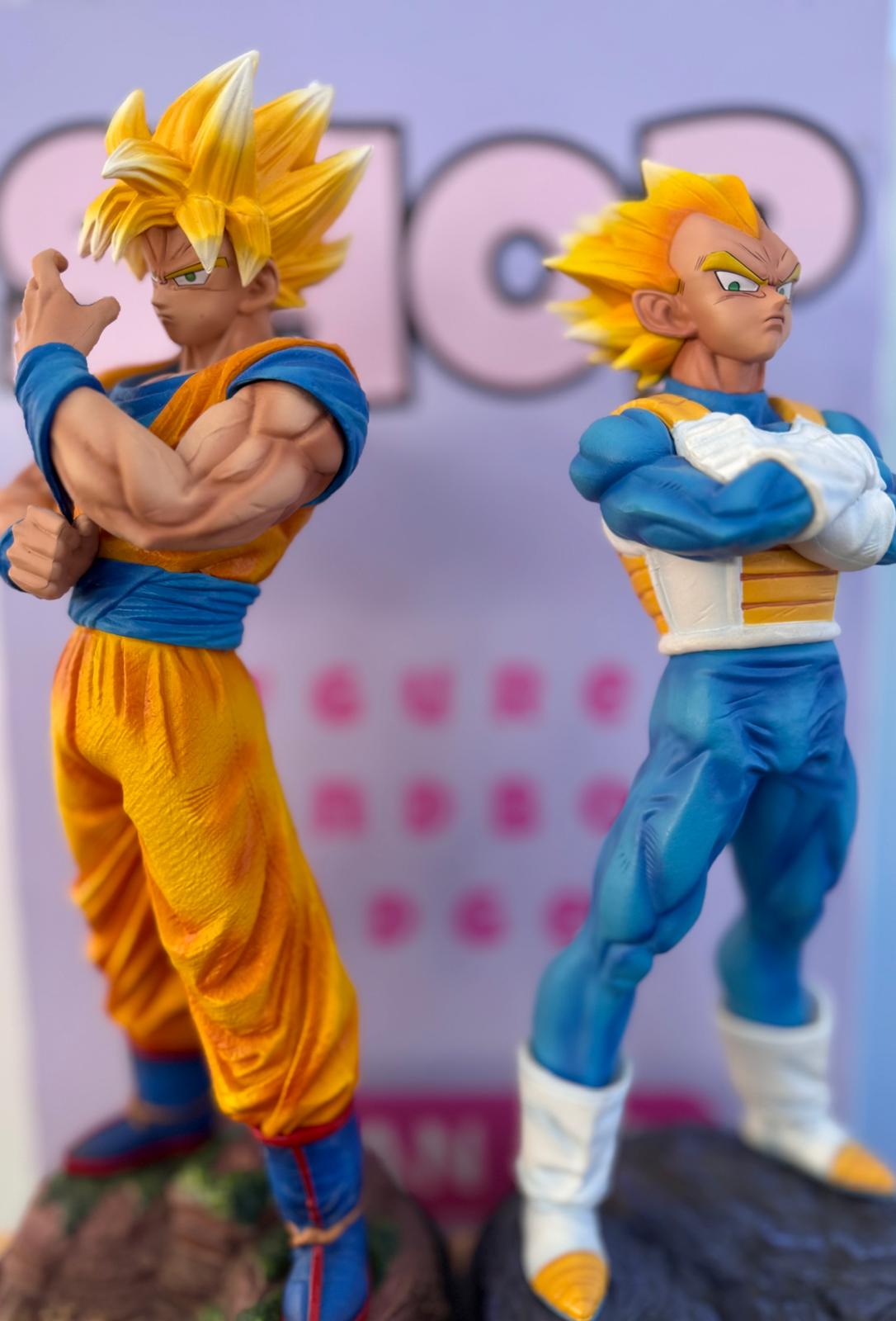 Set Goku & Vegeta Super Saiyan – Coppia Figure Dragon Ball (circa 30 e 34 cm)