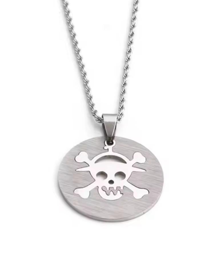 ☠️ Collana One Piece – Jolly Roger in Acciaio Inossidabile