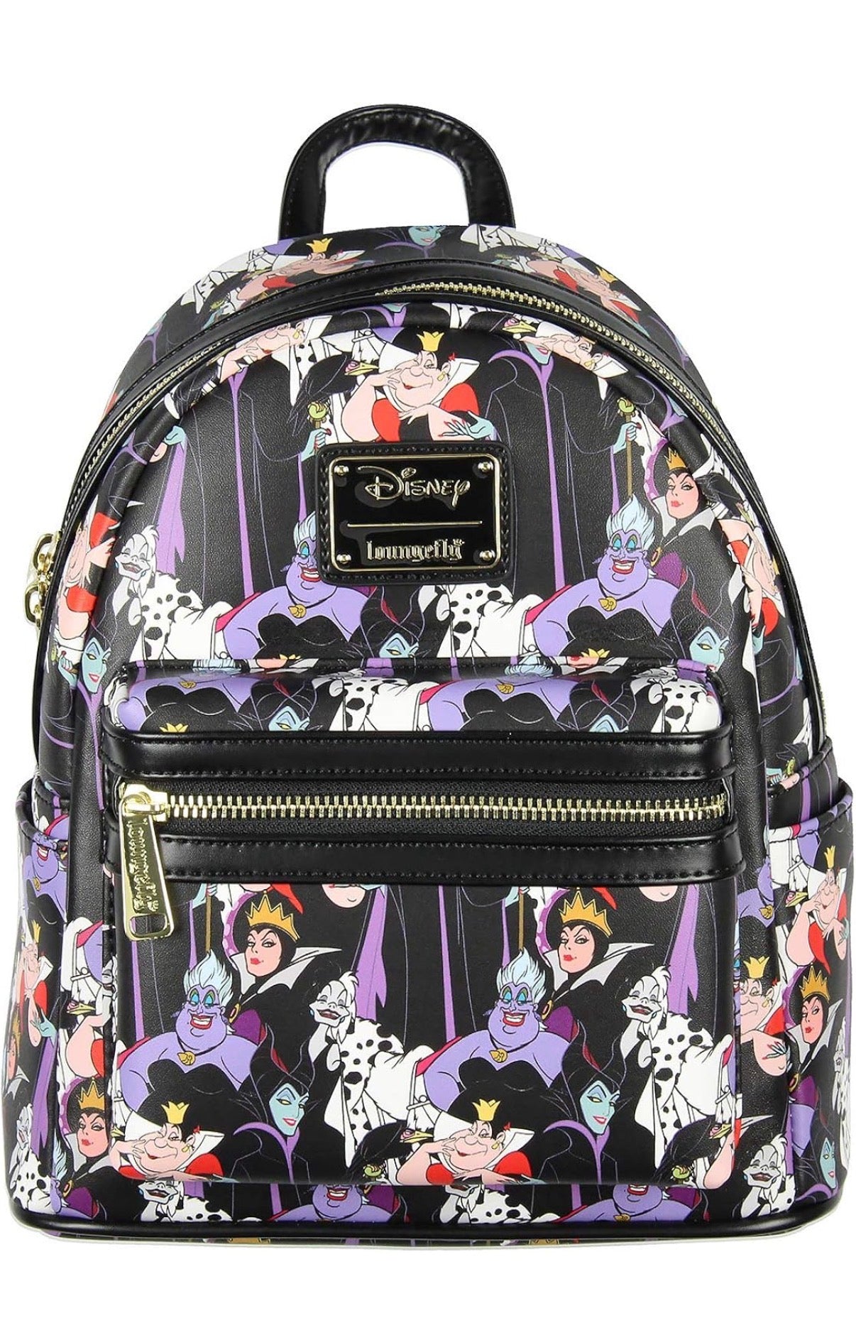 Zaino Loungefly Disney Streghe Disney– Pelle Vegana, Tasca Frontale, Zip
