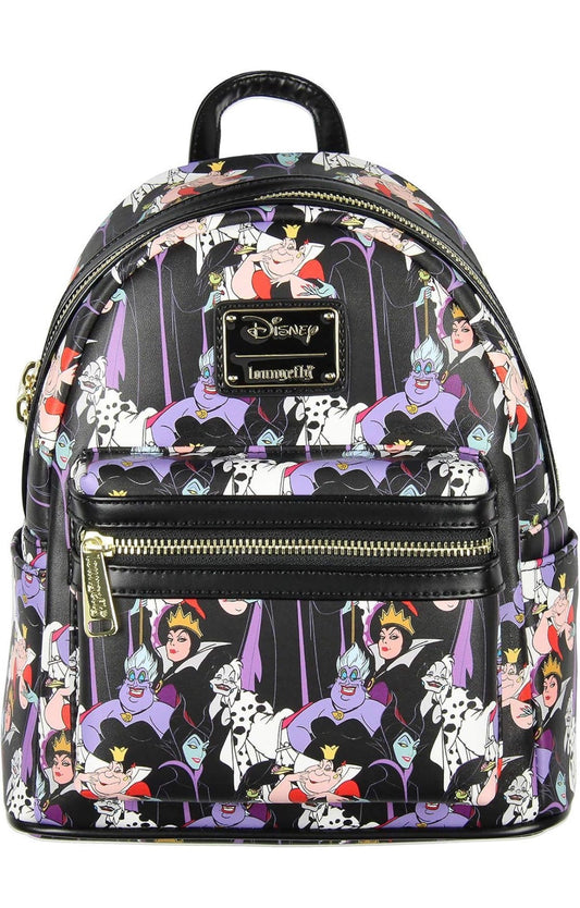 Zaino Loungefly Disney Streghe Disney– Pelle Vegana, Tasca Frontale, Zip