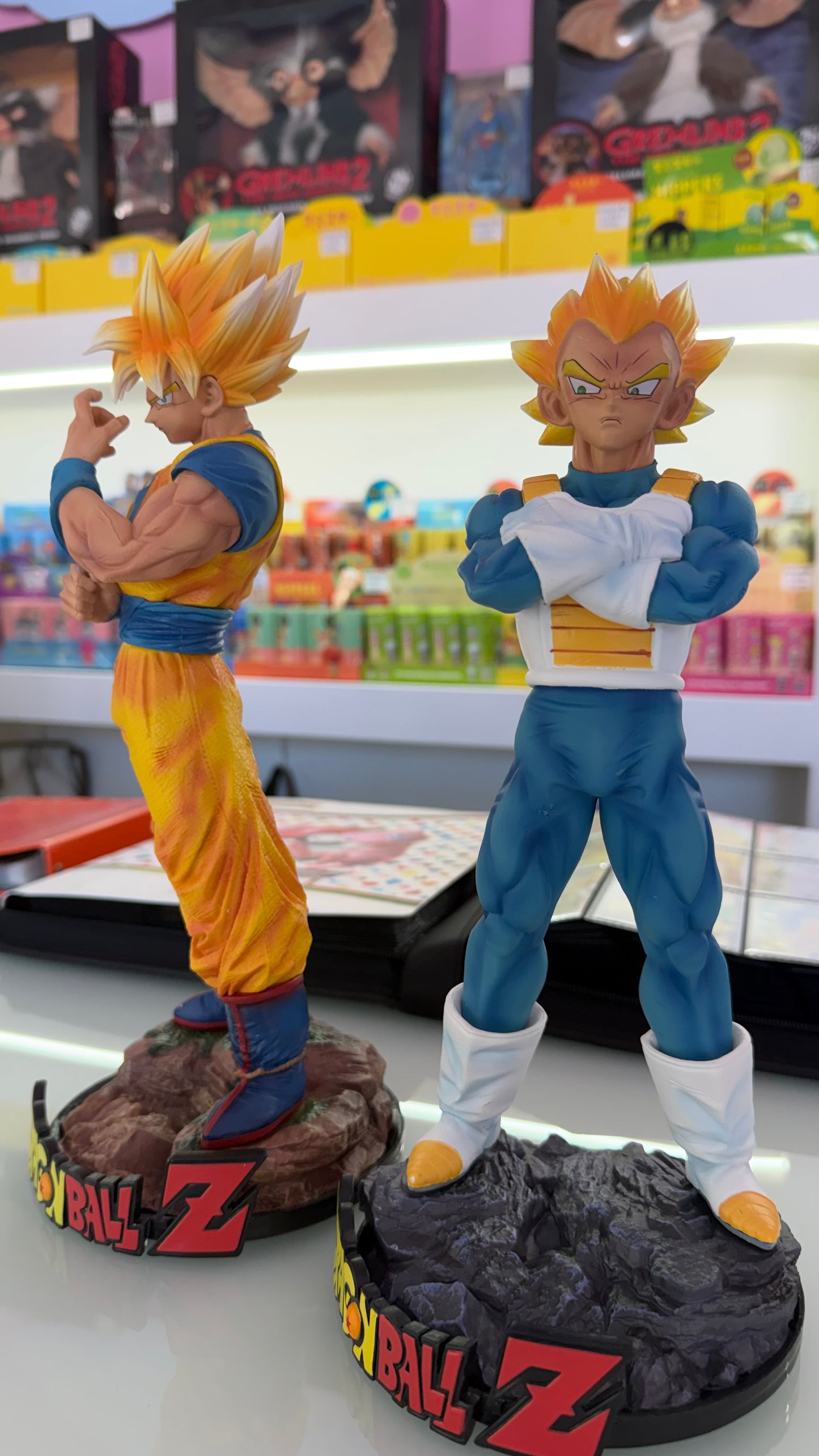 Goku & Vegeta Super Saiyan – Dragon Ball Z – Set statue da collezione (2 pezzi) 33 cm + 31 cm