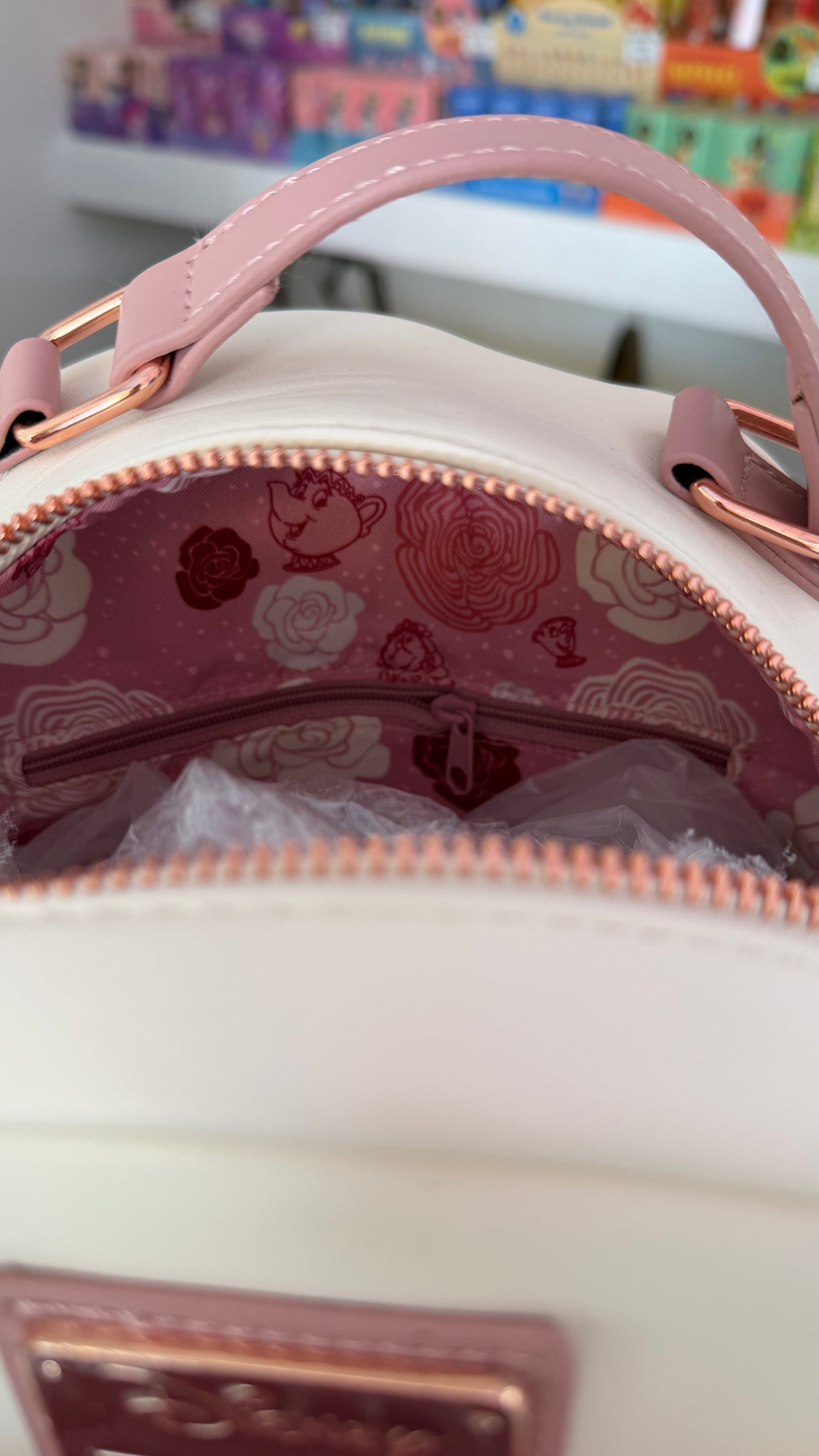 Zaino Mini Loungefly Disney La Bella e la Bestia con Rose 3D – Beauty and the Beast Ufficiale