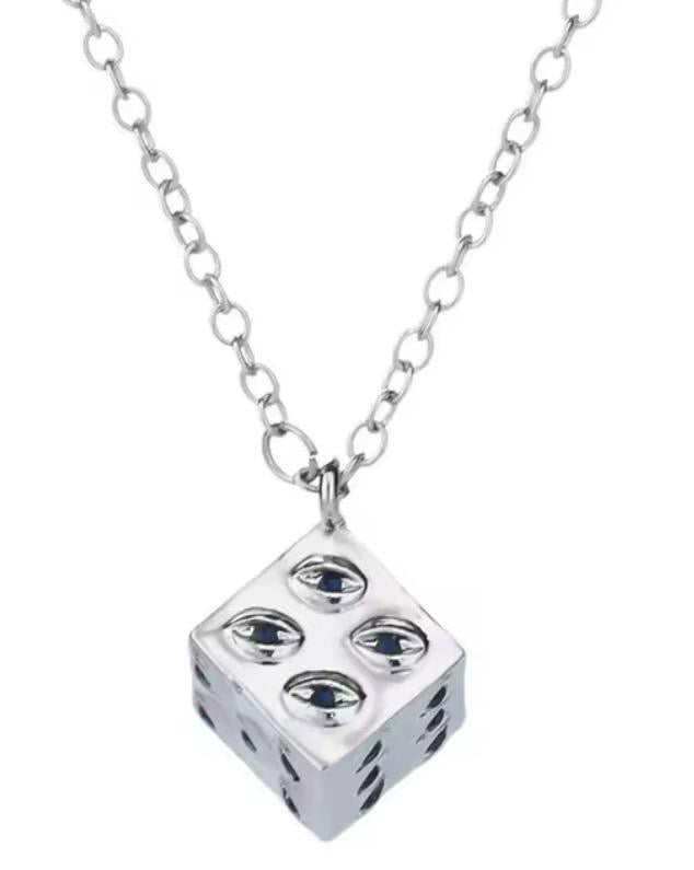 Collana Jujutsu Kaisen – Cubo di Sigillo di Gojo (Prigione Maledetta) in Metallo