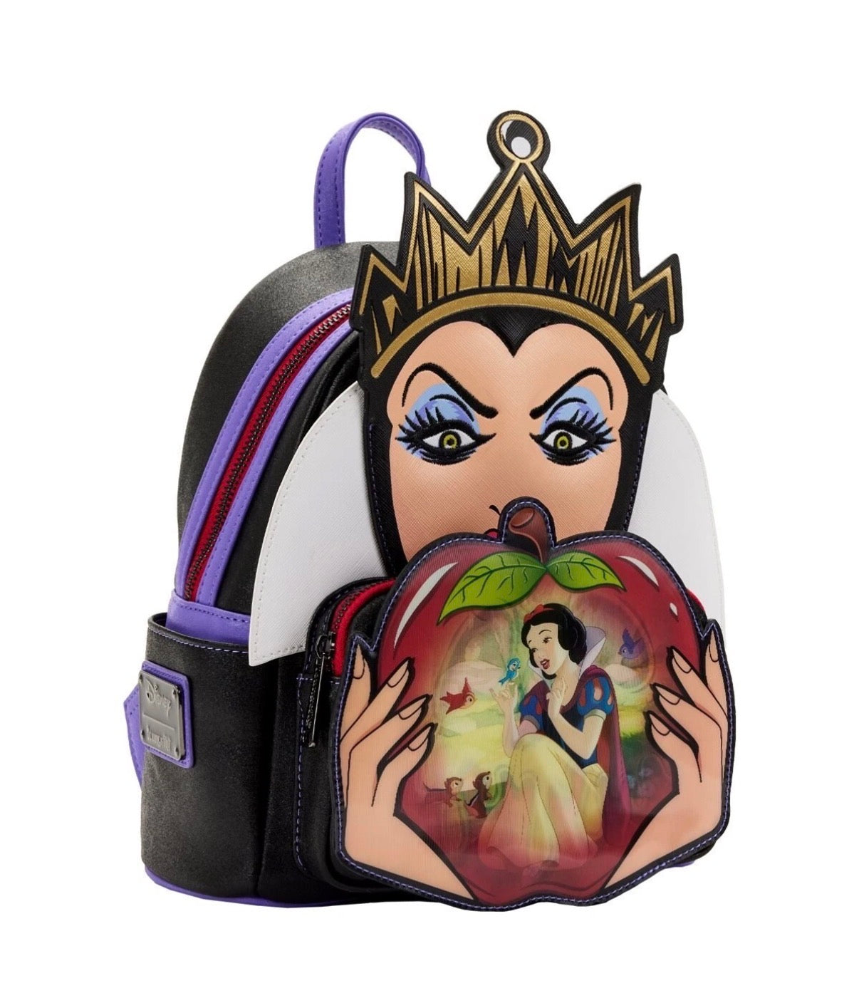 Zaino  Loungefly Biancaneve Evil Queen lenticolare Apple nuovo