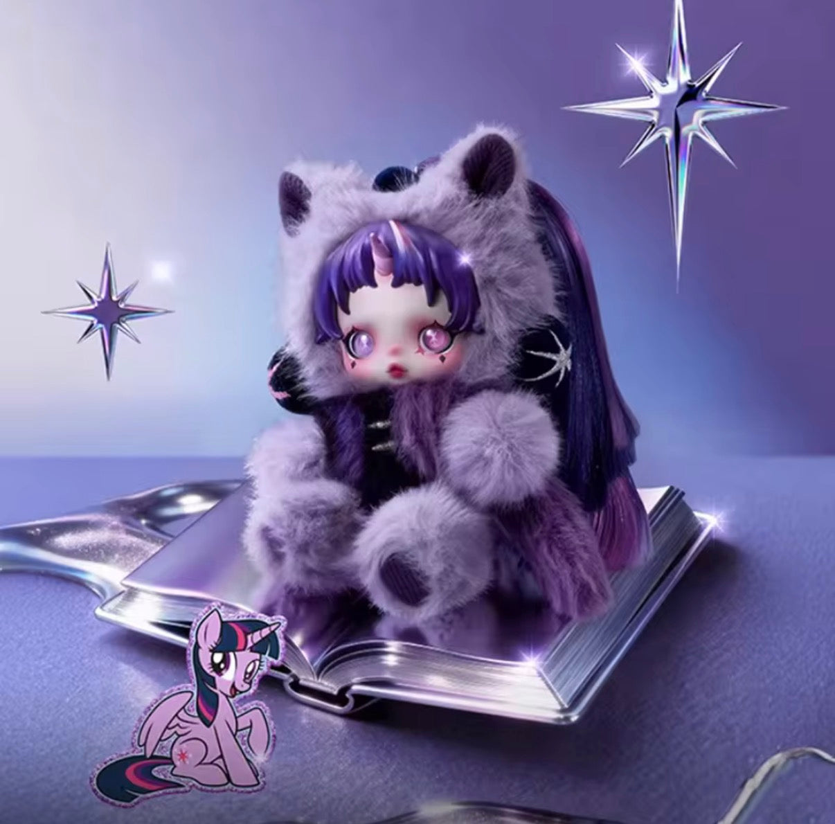 Pop Mart × My Little Pony Skullpanda Plush Doll Pendant Blind Box – Portachiavi Peluche Collezionabile