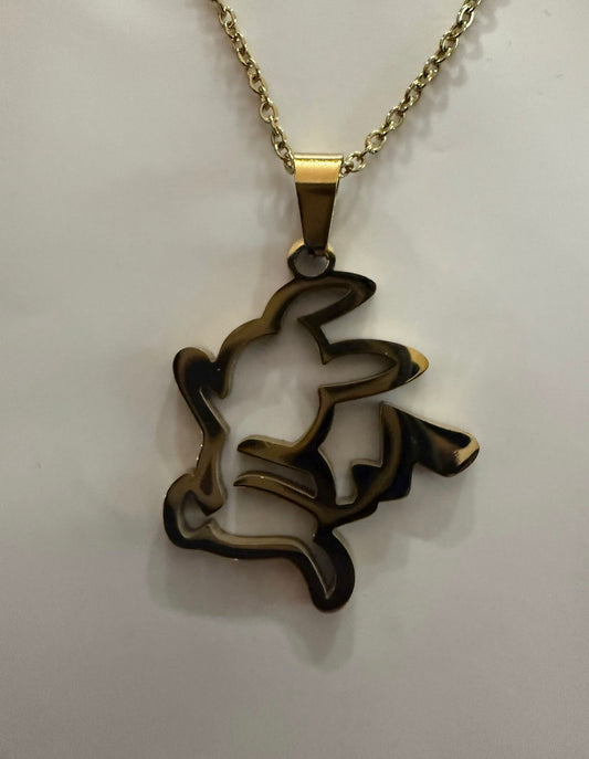 Collana Pokémon – Ciondolo Pikachu in Acciaio Inossidabile