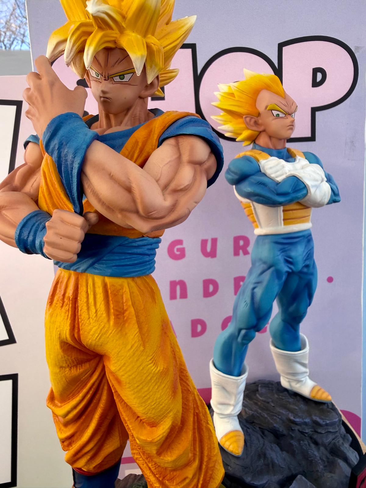 Set Goku & Vegeta Super Saiyan – Coppia Figure Dragon Ball (circa 30  e 34 cm)