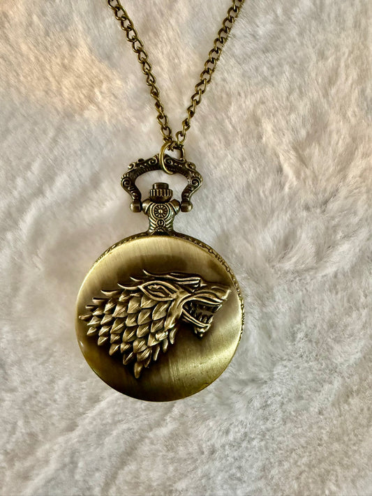 Orologio Collana “Casa Stark” – Game of Thrones (metallo, funzionante)