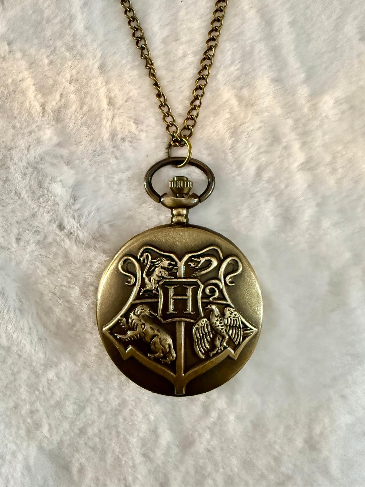 Orologio Collana “Harry Potter” – Stemma di Hogwarts (metallo, funzionante)