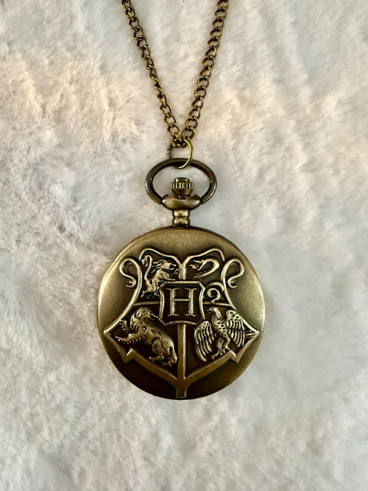 Orologio Collana “Harry Potter” – Stemma di Hogwarts (metallo, funzionante)