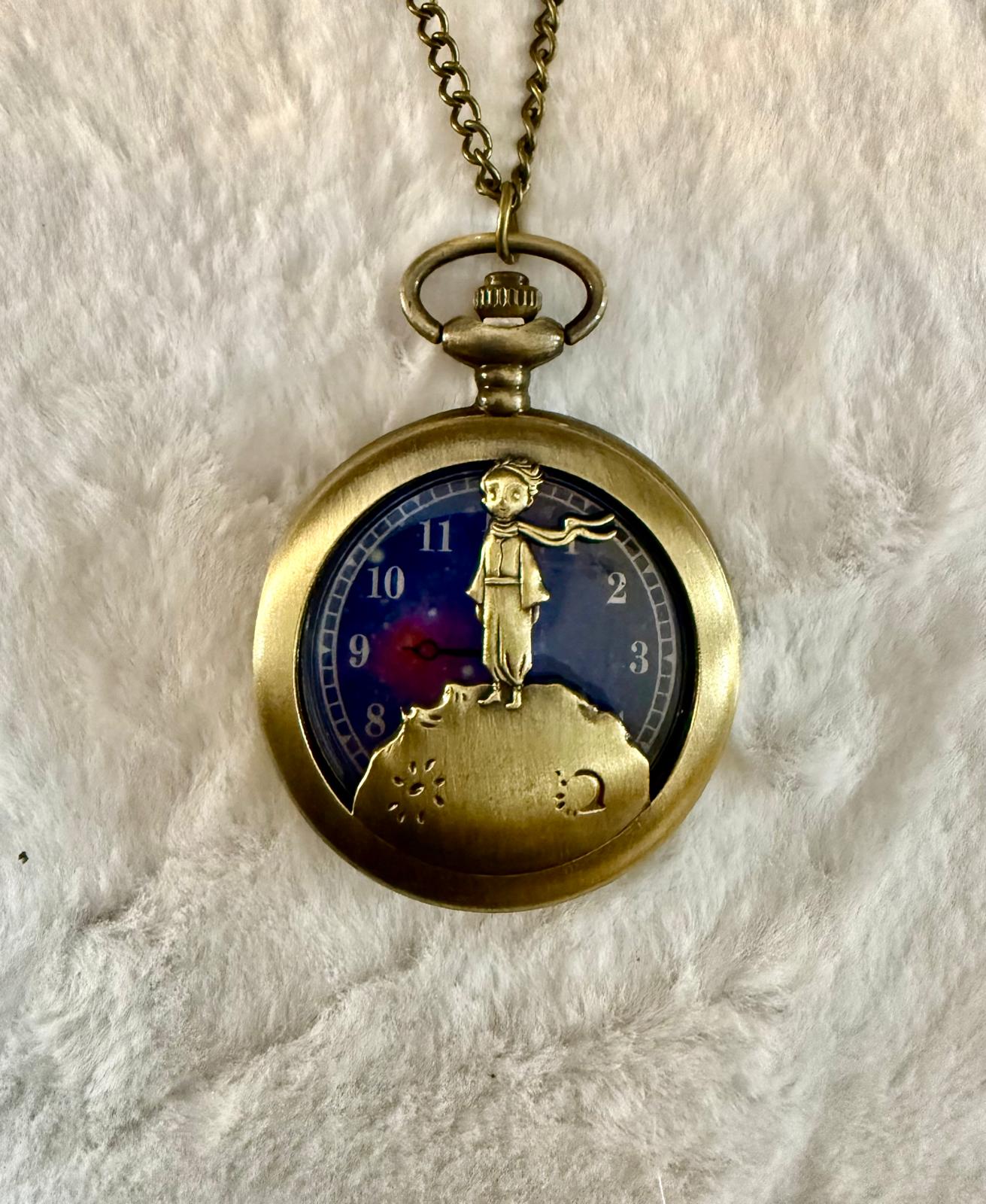 📌 Orologio a Collana – Il Piccolo Principe (Metallo Anticato)