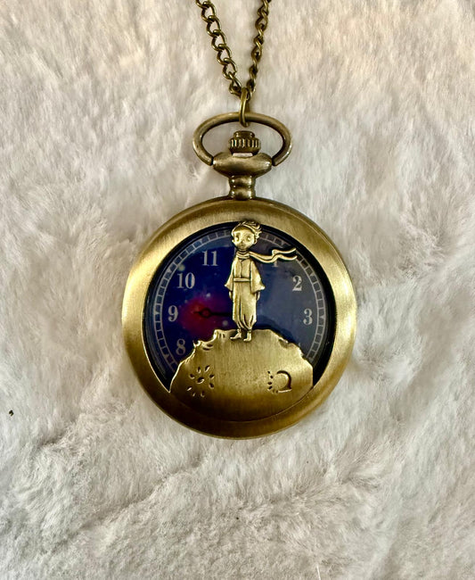 📌 Orologio a Collana – Il Piccolo Principe (Metallo Anticato)