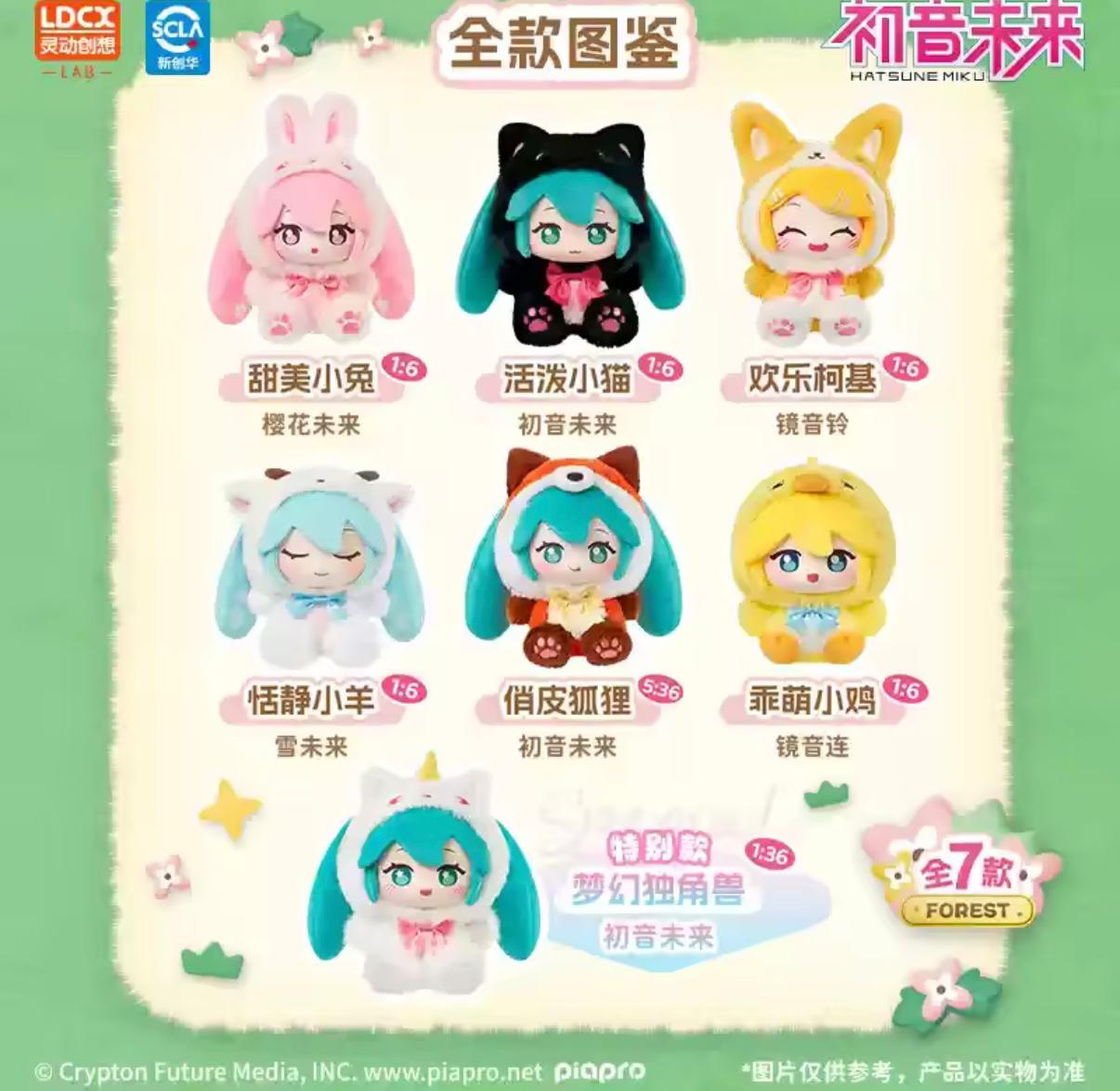 Hatsune Miku Forest Cuties Vol.1 – Blind Box Peluche Portachiavi Originale